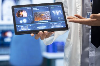Healthcare professionals review mri scan test results and neurology x rays In a treatment center, healthcare professionals review mri scan test results and neurology x rays. Medics with neuroscience expertise ensuring development of treatment options, teamwork. Close up.